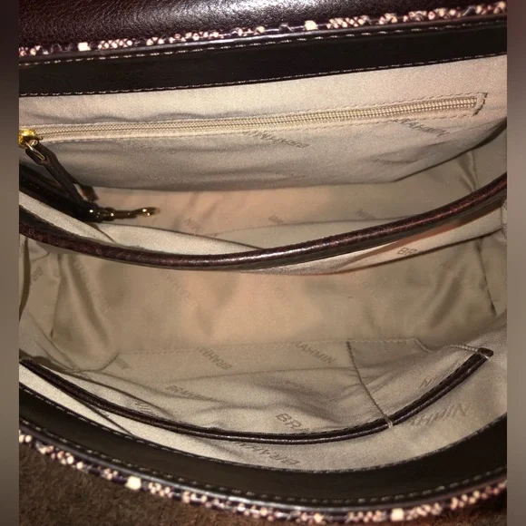 NWT-Brahmin-Rene-Expresso Caswell Satchel-Non Melbourne Croc-Mini Python-$395 - Picture 9 of 16